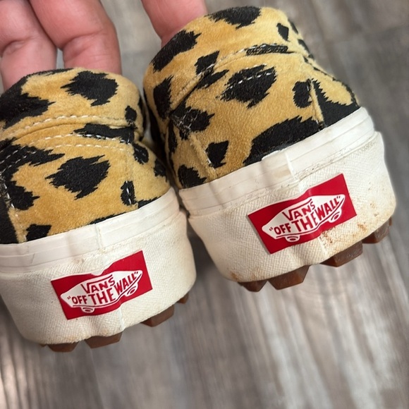Vans DX Style 53 Anaheim Factory Velvet Leopard Lug Sole Loafers W 6.5 - Picture 6 of 9